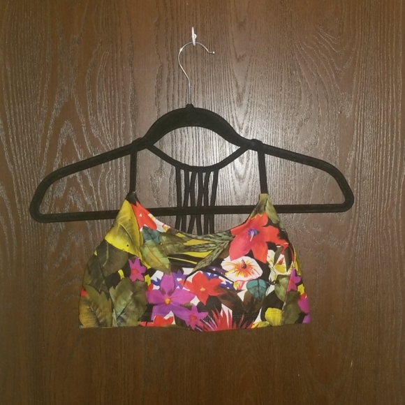 Mossimo Tropical Floral Athleisure Bra - Picture 2 of 3